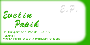 evelin papik business card